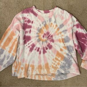 American Eagle Tie Dye Sweatshirt Medium Pink